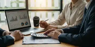 Financial advisor discussing 401(k) contributions with a couple