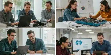 Adults learning in high-demand certificate programs, focusing on technology and professional skills.