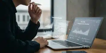 Person researching unemployment benefits on laptop