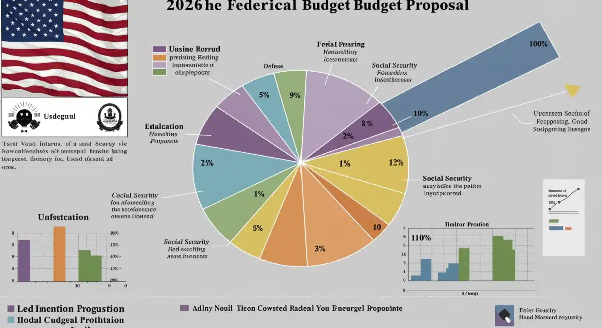 Infographic detailing the allocation of funds within the 2026 US Federal Budget across various sectors.
