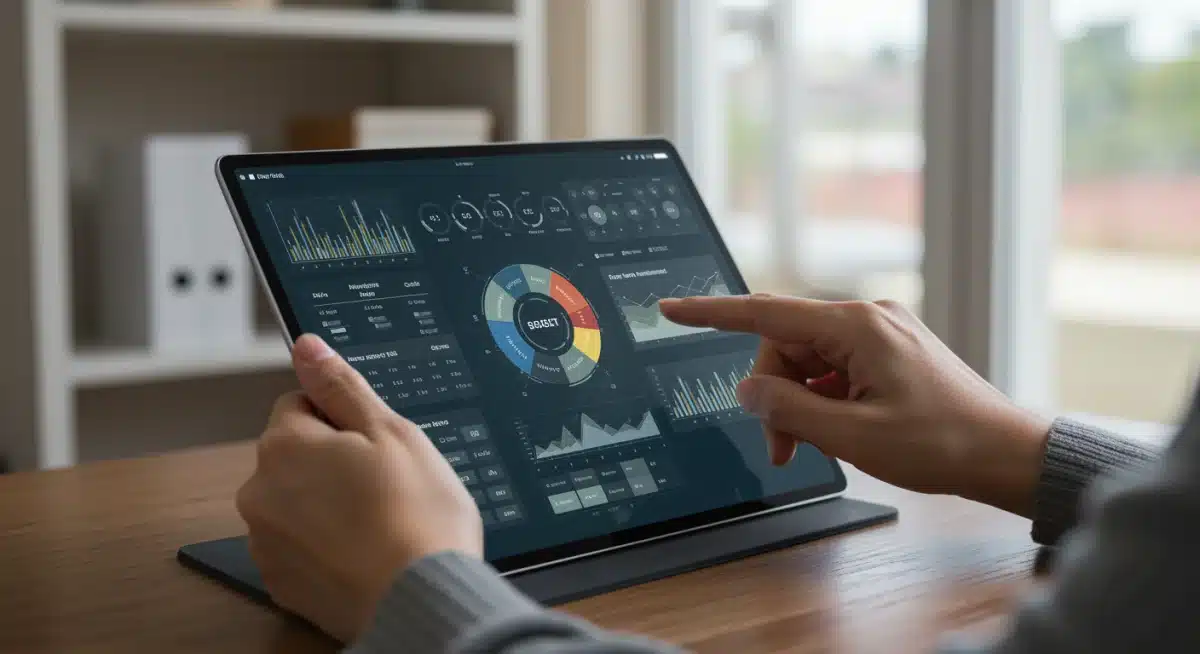 Person using a financial planning app for smart budgeting in 2026