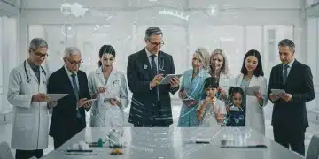 Diverse group discussing 2026 healthcare reforms in a modern clinic