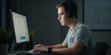 Student pursuing online certification for career advancement