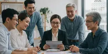 Financial advisor explaining retirement strategies to diverse clients in 2026