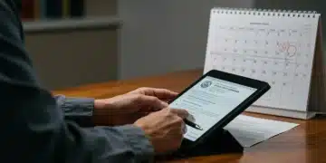 Person reviewing Social Security denial letters with a 3-month action plan calendar