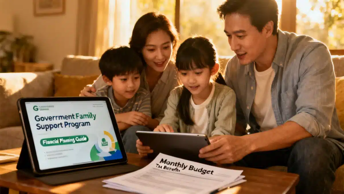 Family discussing finances and federal aid opportunities for 2026.