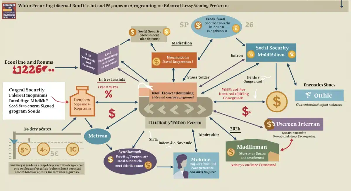 Infographic illustrating the interconnectedness of federal benefit program changes for 2026