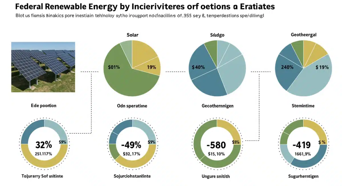 Infographic detailing federal renewable energy incentives by sector