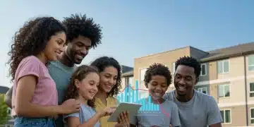 Family reviewing new federal housing program benefits on a tablet