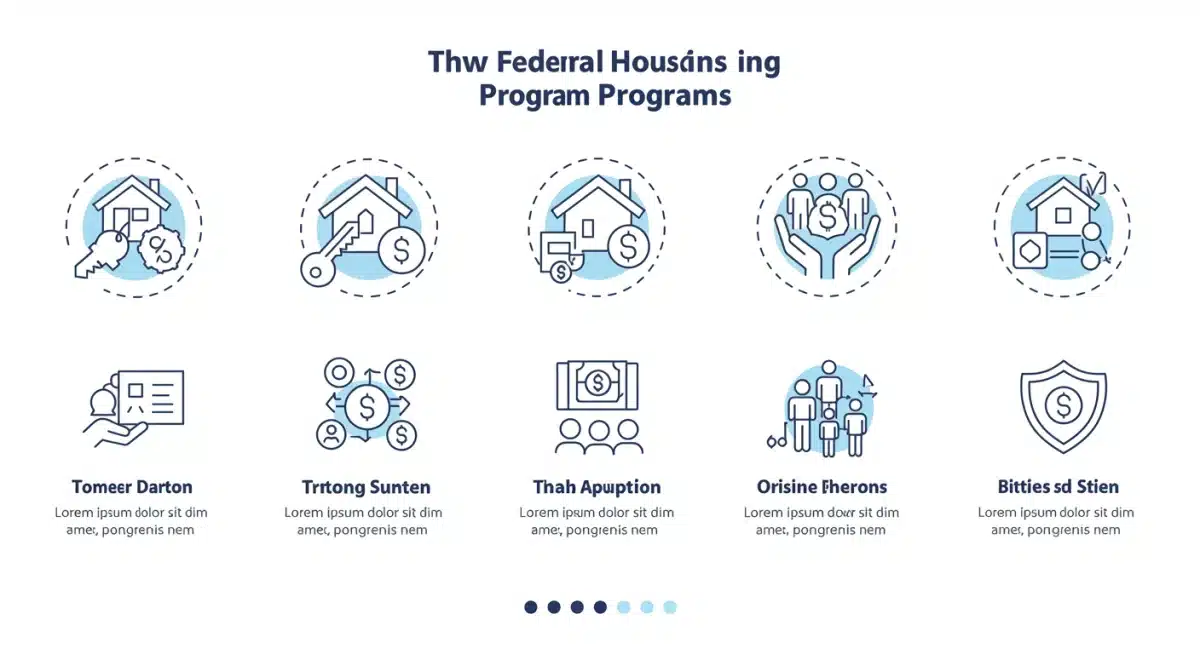 Infographic displaying five new federal housing initiatives