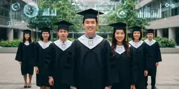 Graduates celebrating future STEM career opportunities