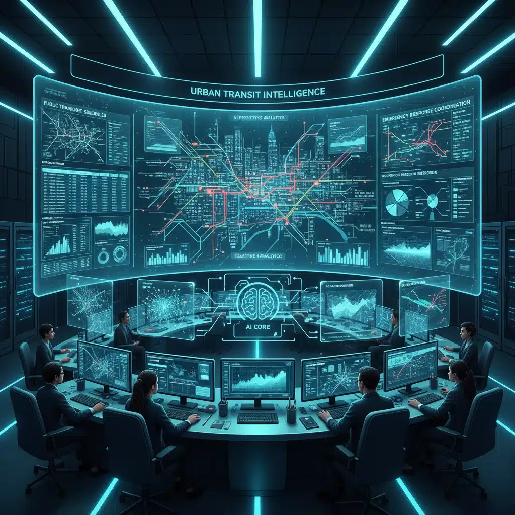 Smart urban transit control center with real-time data