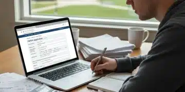 Student diligently completing 2026 FAFSA application on laptop