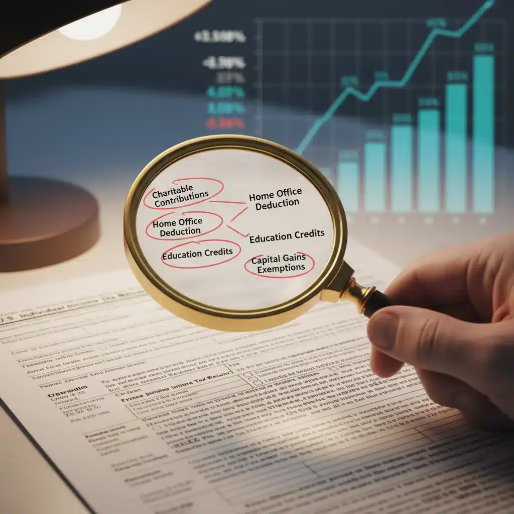 Analyzing tax documents for capital gains deductions