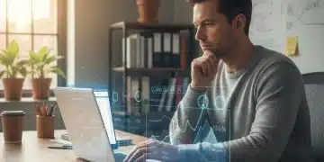 Person researching unemployment benefits 2026 on a laptop, with financial charts.