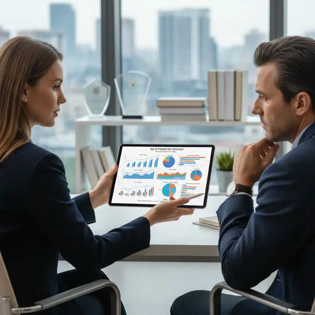 Financial advisor explaining tax strategies to a client
