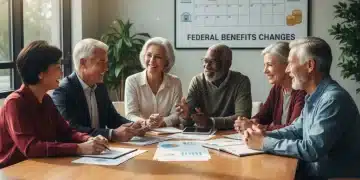 Seniors reviewing documents, planning for 2026 federal benefit changes