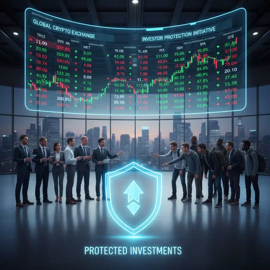 Investors observing crypto markets with a focus on investor protection under new SEC rules.