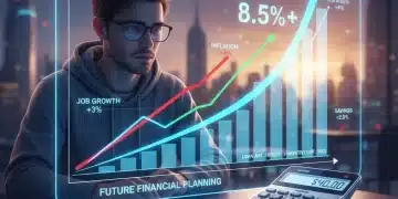 Student contemplating 2026 student loan interest rate forecast with financial charts