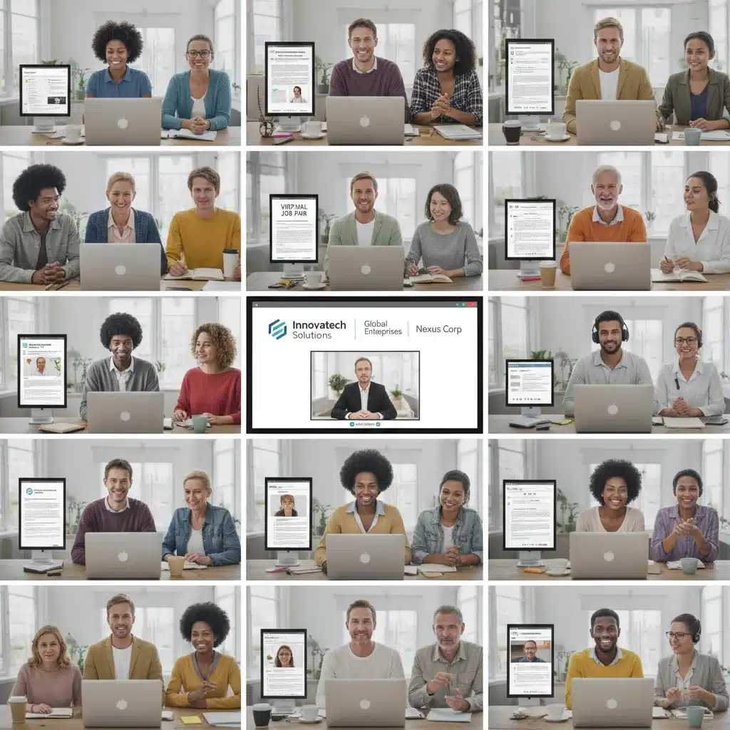 Job seekers at a virtual career fair, actively looking for employment