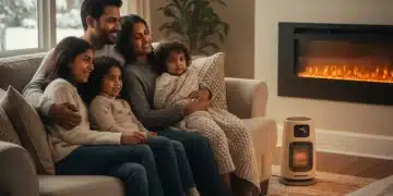 Family staying warm at home with LIHEAP energy assistance
