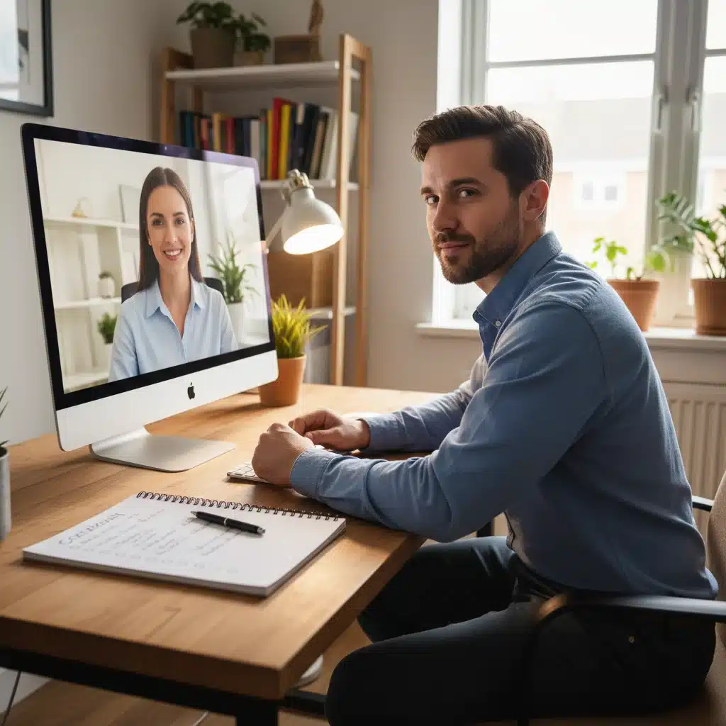 Candidate practicing for an AI interview, demonstrating preparedness and focus.
