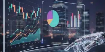 Digital interface showing automated financial planning and growth