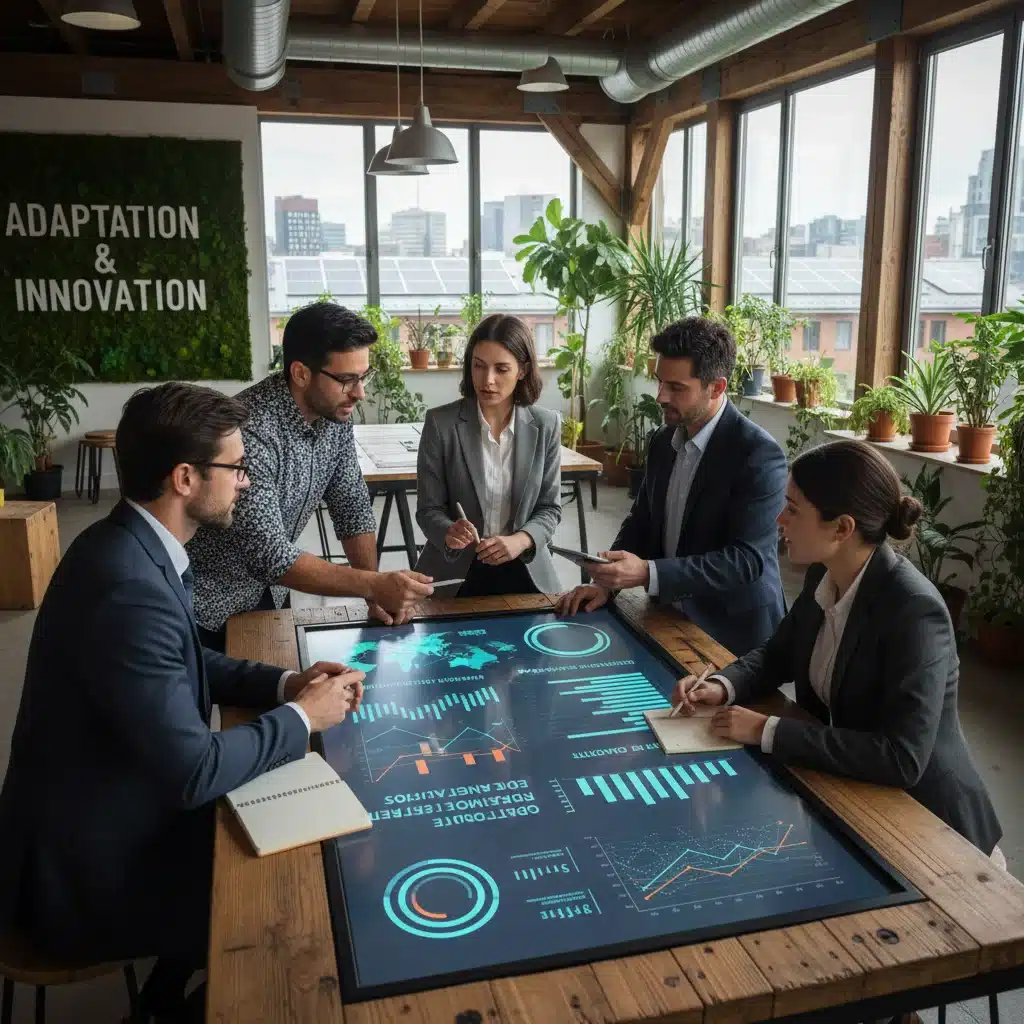 Businesses adapting to new energy policies and investing in renewable technologies for future growth