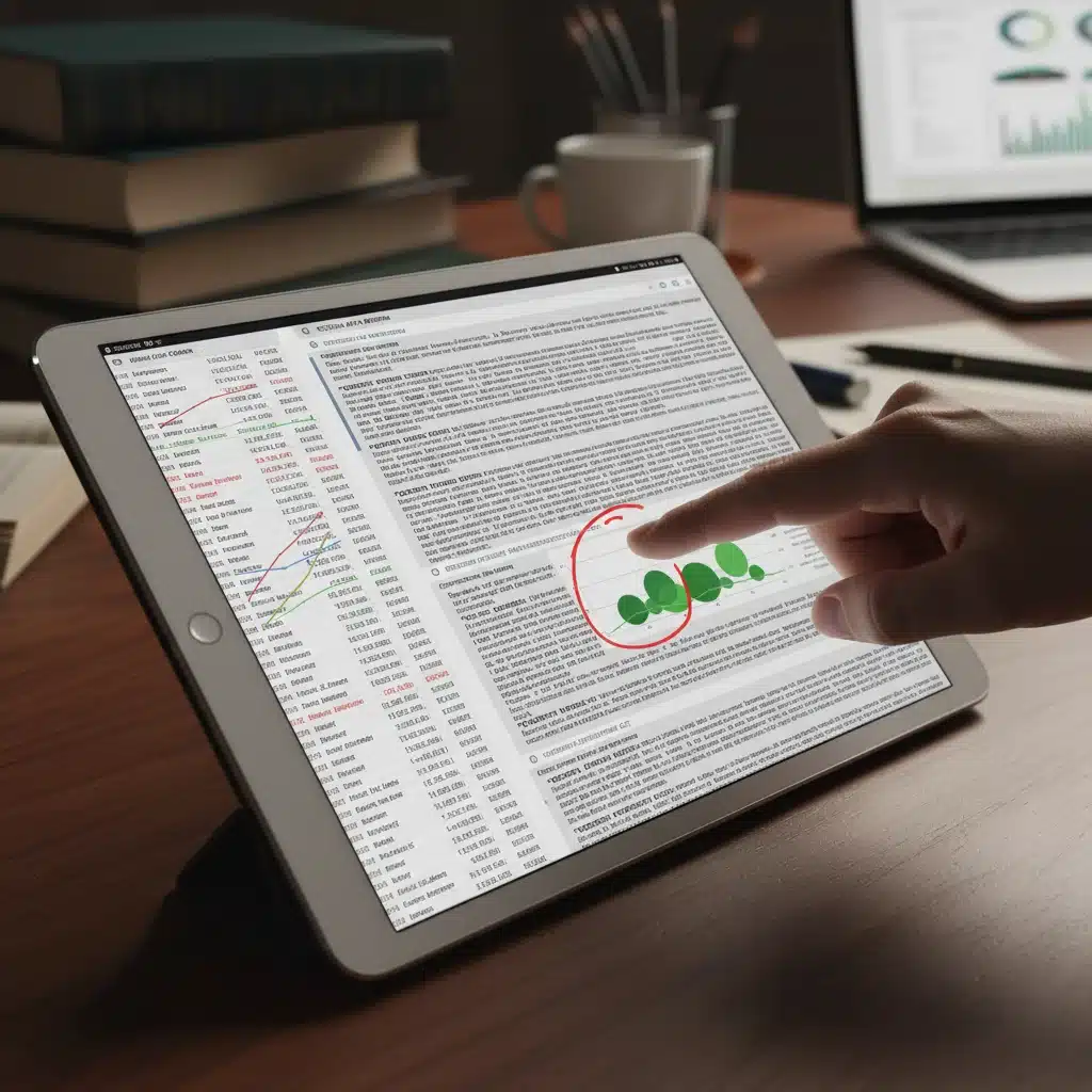Close-up of financial data on a tablet, illustrating detailed tax reform proposals and their implications.