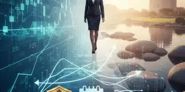 Person confidently navigating complex financial landscape, symbolizing financial resilience and strategic planning.