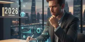 Person assessing financial wellness for 2026 on a tablet