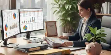 Detailed financial wellness budget planning for 2026 with documents and digital tools
