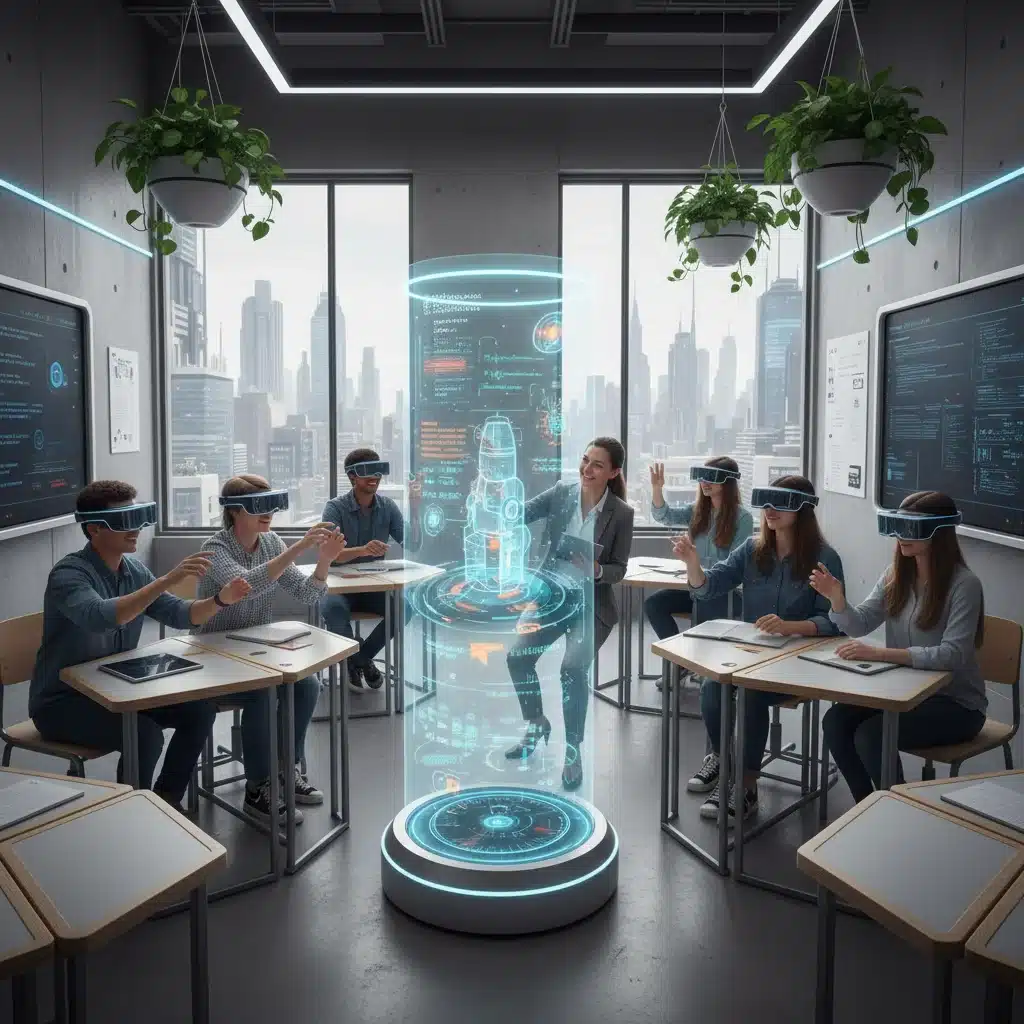 Students learning through immersive technology for future workforce skills