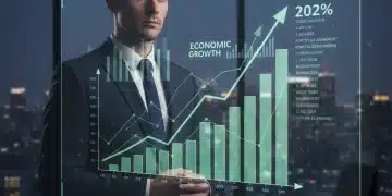 Financial expert analyzing inflation trends on a digital dashboard