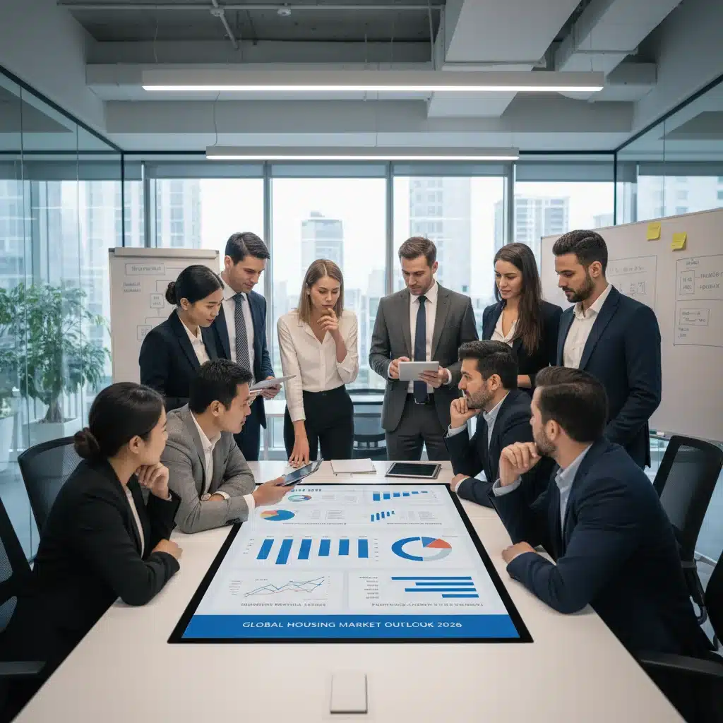 Real estate investors analyzing market data and discussing strategies for 2026