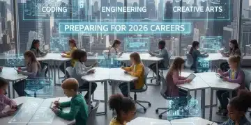 Bridging the K-12 Skills Gap: Preparing Students for 2026 Careers K-12 students learning digital skills for future careers