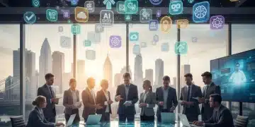 Digital badges and micro-credentials symbolizing skill acquisition and career advancement in the US workforce.