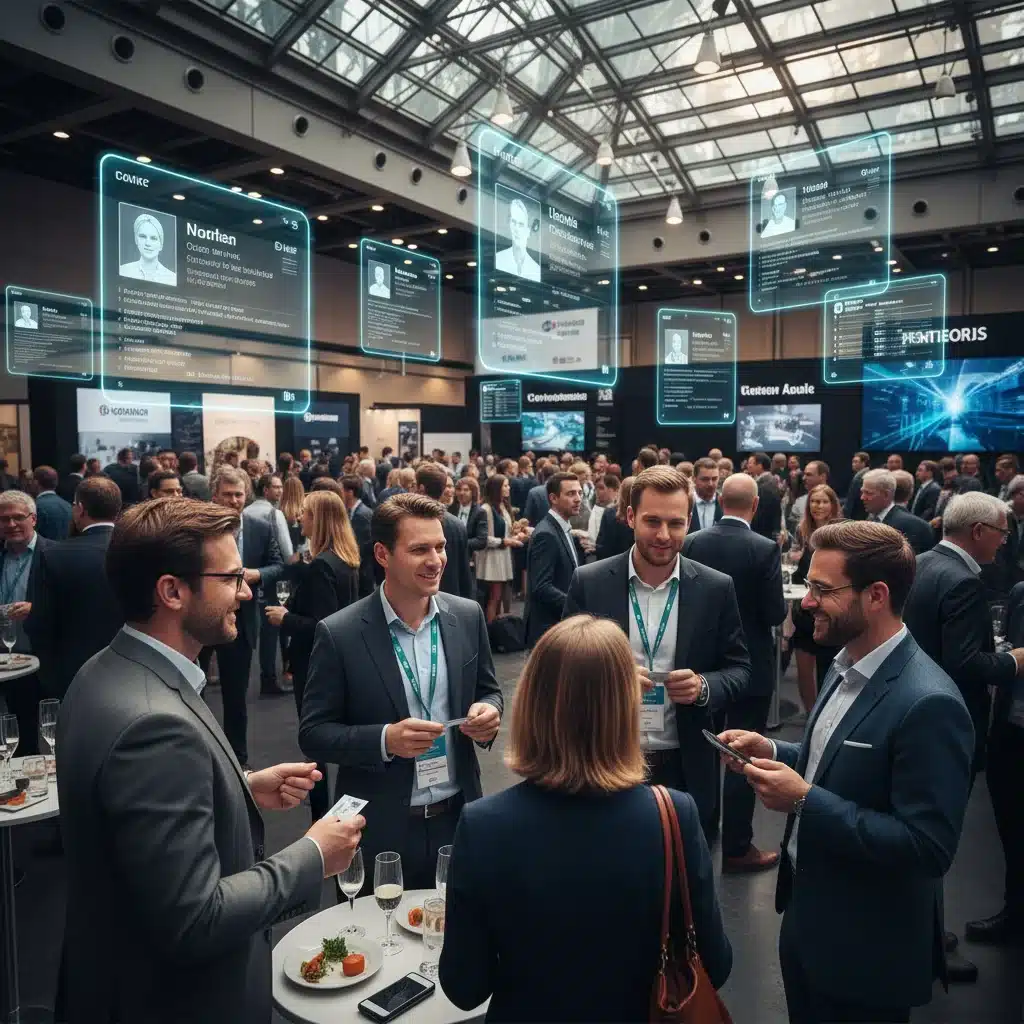 Diverse professionals networking and building their personal brand online and offline