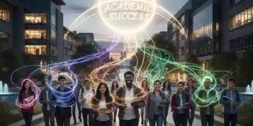 Personalized Learning Pathways: US Universities Adapting by 2026 Students on personalized learning pathways at a modern university campus