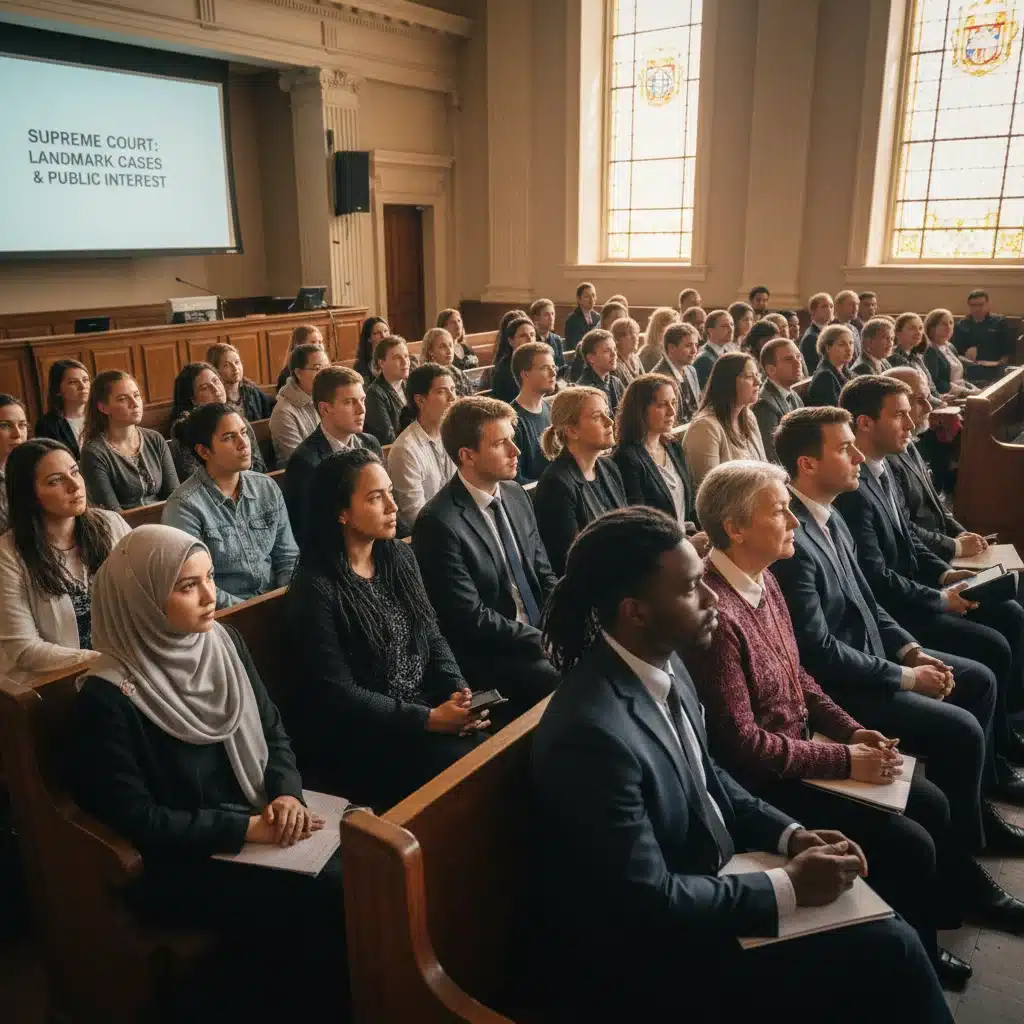 Diverse community members engaged in understanding Supreme Court decisions and their societal impact.