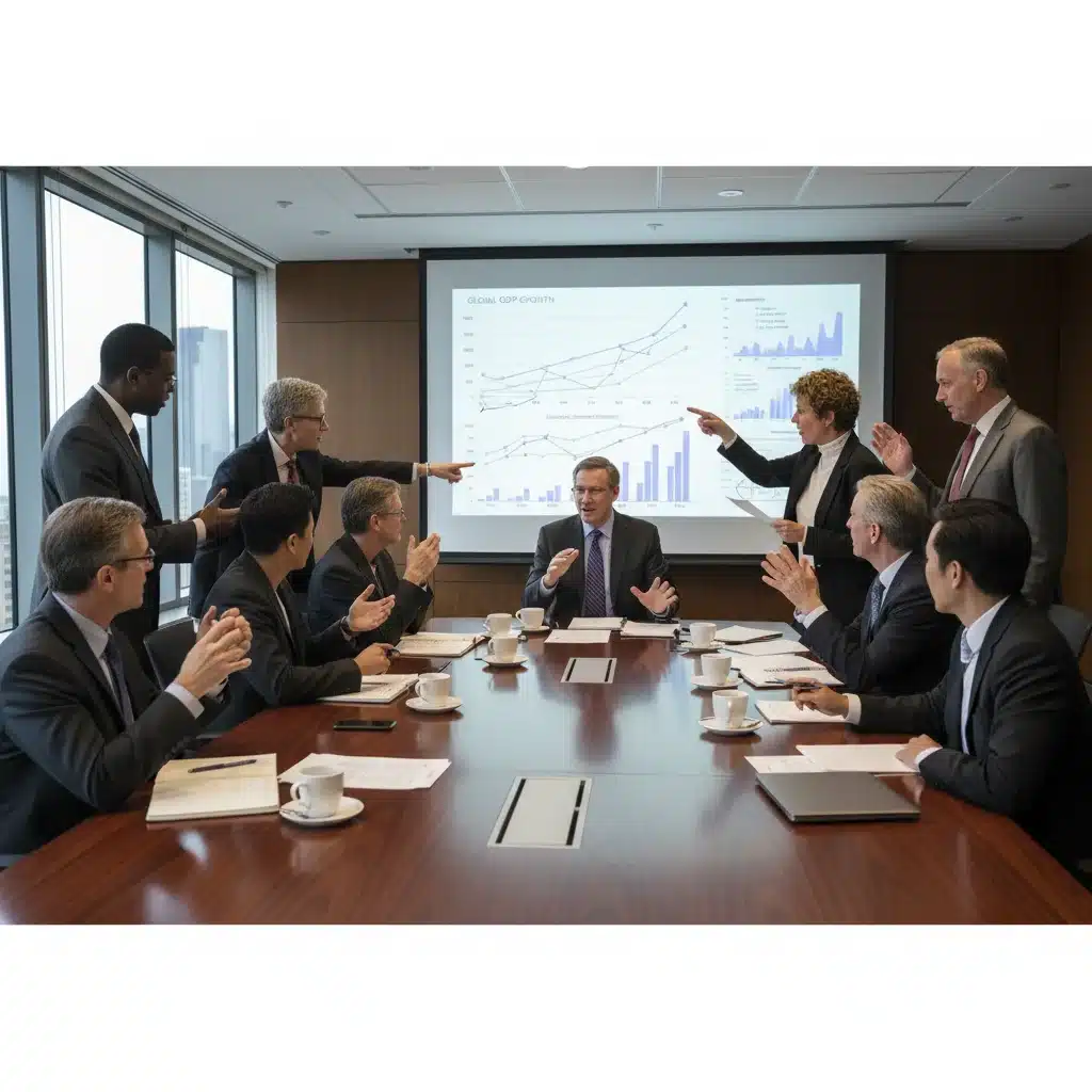 Economists and policymakers debating potential tax reforms and fiscal policy strategies.