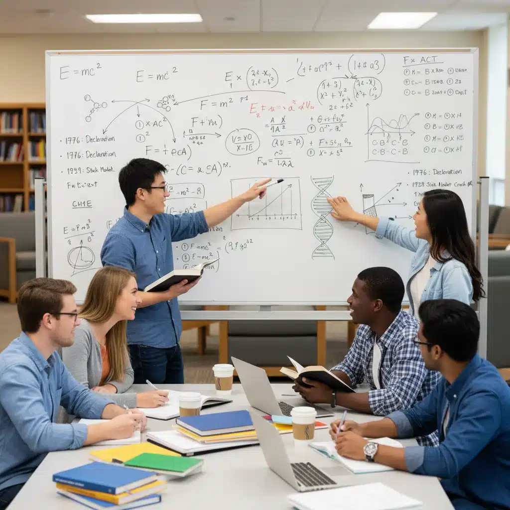 Students collaborating in a study group for test preparation